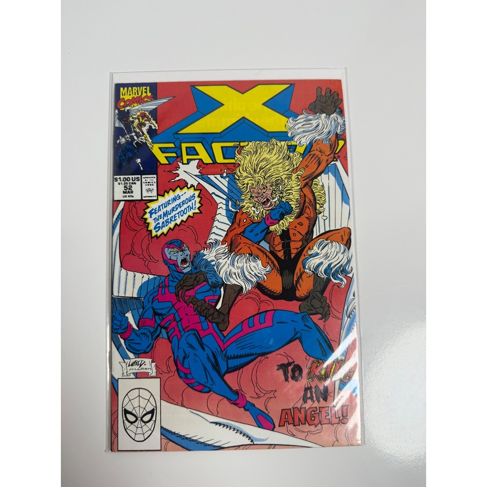 Marvel X-Factor 52 1990 Sabretooth Archangel Rob Liefeld Art Copper Age Comic